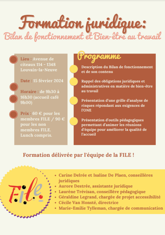 Formation Bilan de fonctionnement