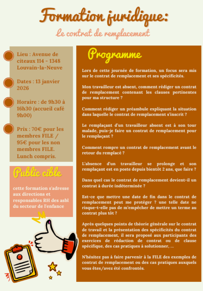 Le contrat de remplacement